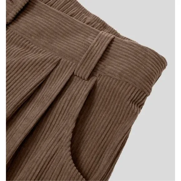Halara Corduroy Casual Pants Cocoa Brown Size S - Picture 9 of 13